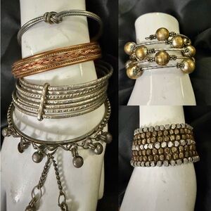 Vintage metal bangle bracelet lot 100+ pieces